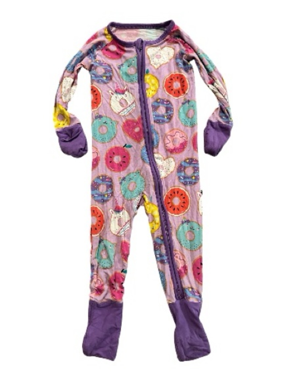 Little Sleepies Donut Print One-Piece Bamboo Pajamas - 6-12M